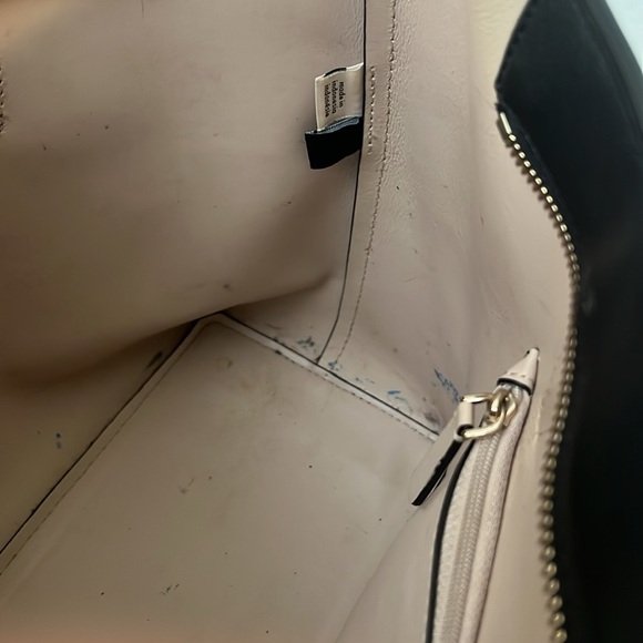 Kate Spade New York Adel Black Leather Tote Shoulder Bag Purse Zip Top - Picture 11 of 16